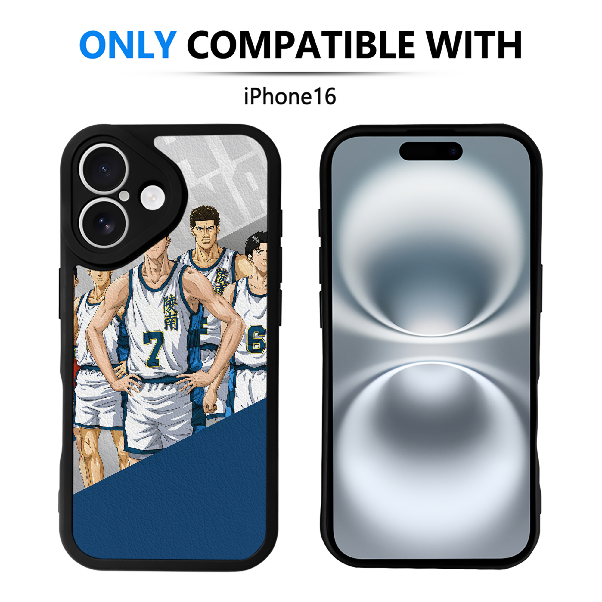 （画像用） SLAM DUNK／スラムダンク 【iPhone 16シリーズ対応】シリコンスマホケース（レザー調） 材質：シリコン